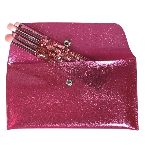 Glamierre 5pc Pink Luxe Glitter Eye Brush Collection - Picture 2 of 5